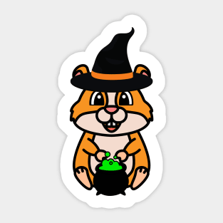 Cute Hamster is a witch Sticker